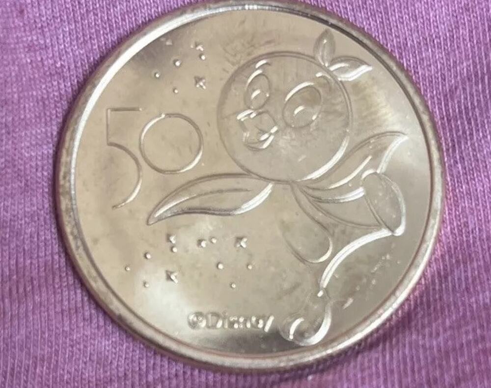2021 Walt Disney World 50th Anniversary Metal Medallion Coin - The Orange Bird